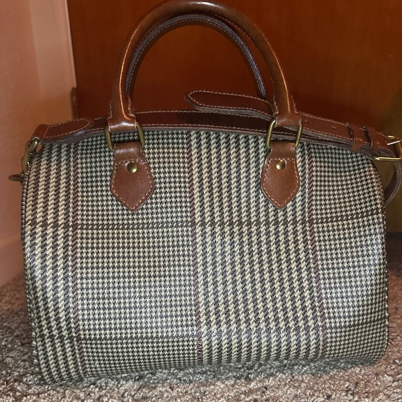 Polo Ralph Lauren Vintage houndstooth Speedy tote 2 way - Picture 2 of 10